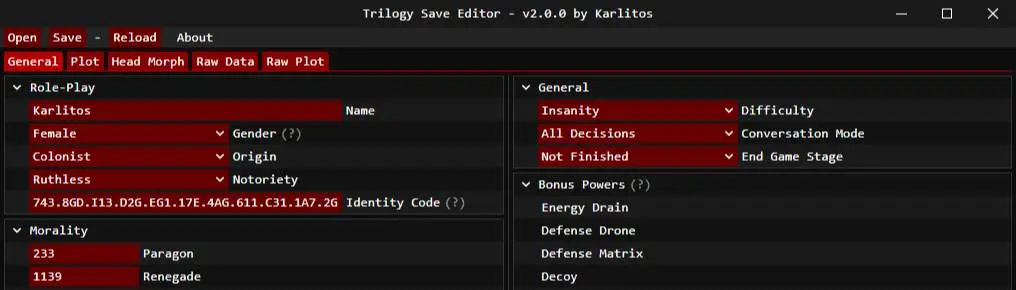 Trilogy Save Editor at Mass Effect 2 Nexus - Mods and community