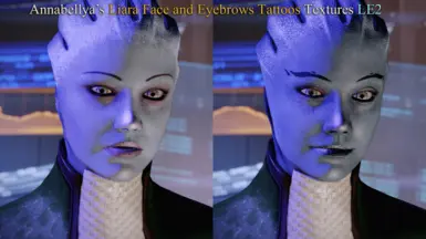 LE2 DLC face with new eyebrows tattoos