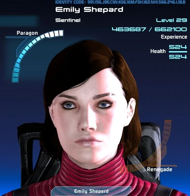 ME1 Save File - Emily Shepard - Level 29 Sentinel (Paragon)