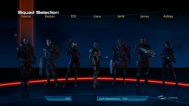 Squad Selection screen 