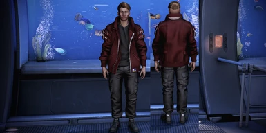 Cyberpunk Jacket with Jeans Red