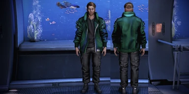 Cyberpunk Jacket with Jeans Green