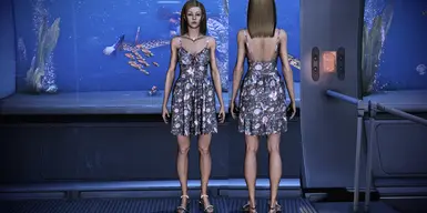 A Line Dress with Ruffles BlackBlue