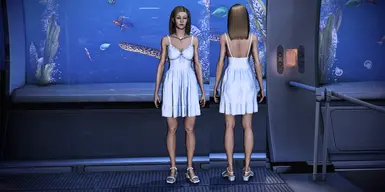 A Line Dress with Ruffles LightBlue