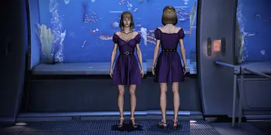 Ruffle Hem Dress Purple