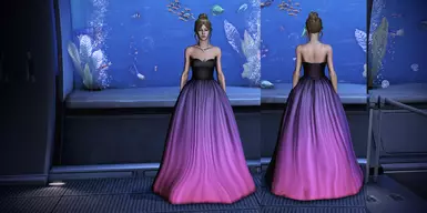 Iris Gown BlackPurple