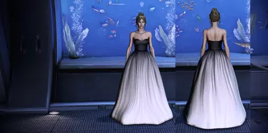 Iris Gown BlackWhite