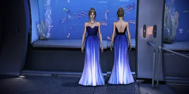 Silk Ombre Gown Blue