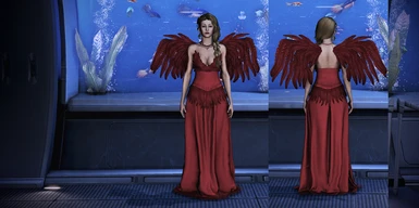 Phoenix Outfit with Wings Red