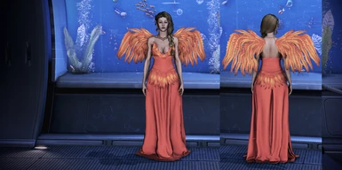 Phoenix Outfit with Wings Orange