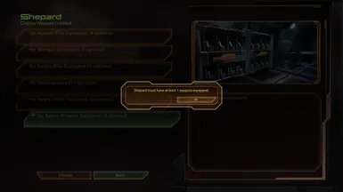 The mod will not let you unequip all your weapons (sorry)