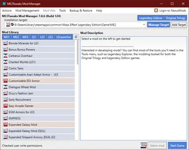 ME3Tweaks Mod Manager at Mass Effect Legendary Edition Nexus - Mods and  community