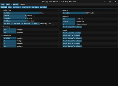 rp105a give info mass effect save editor
