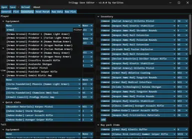 mass effect save editor starting points