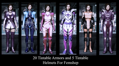Morning's Tintable Armors for Femshep LE3