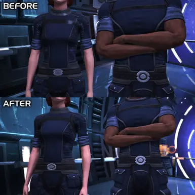 LE1 - Somewhat Better Consistency between Genders for Normandy Crew Uniform Fatigues Textures