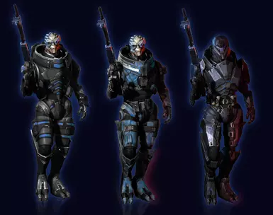 Garrus Black And Blue Armour Recolours