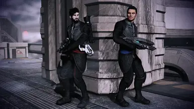 Matching with Male Shepard - Paragon of Leadership - Black Leather