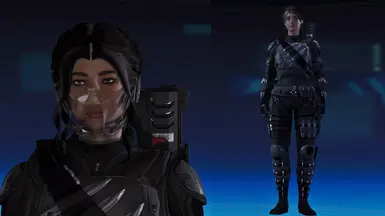 Stealth Shade Armor &amp; Breather (FemShep)