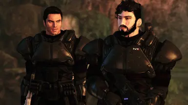 Cleric's MShep &amp; Kaidan in Commando Armor - courtesy of clericofshadows
