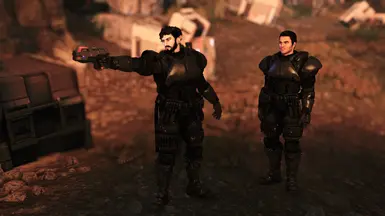 Cleric's MShep &amp; Kaidan in Commando Armor - courtesy of clericofshadows