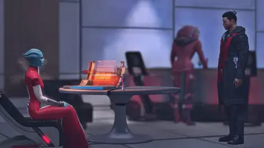 Modeling pics by Mira of her Shepard, Dom