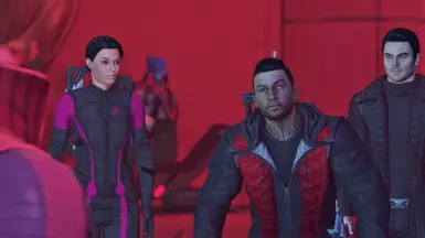 Modeling pics by Mira of her Shepard, Dom, Kaidan, &amp; bonus Ash