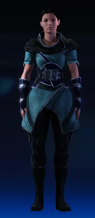 Ashley in the Tough Tunic with the hood down