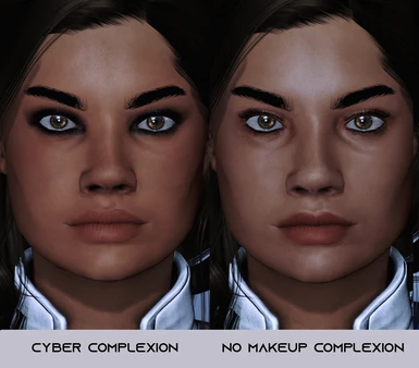 Cyber and No Makeup on darker skin