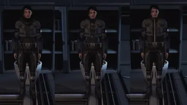 Femshep - Armored Fatigues - Alliance - L-&gt;R (Hoodie, Battle Dress, Vest)