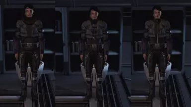 Femshep - Armored Fatigues - Spectre - L-&gt;R (Hoodie, Battle Dress, Vest)