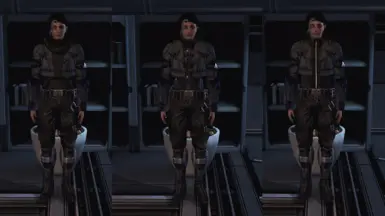 Femshep - Armored Spacer - Alliance - L-&gt;R (Hoodie, Battle Dress, Vest)
