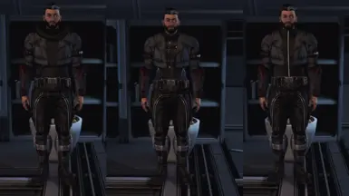 MShep - Armored Fatigues - N7 - L-&gt;R (Hoodie, Battle Dress, Vest)