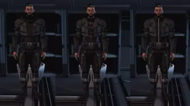 MShep - Armored Fatigues - Black - L-&gt;R (Hoodie, Battle Dress, Vest)