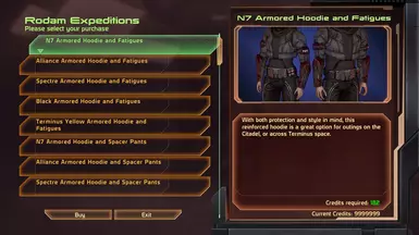 Casuals can be purchased from Rodam Expeditions (located on Deck Four of the Normandy)