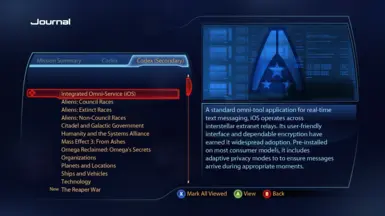 iOS Datapad Messages in secondary codex
