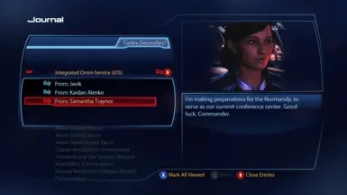 Message from Traynor archived in secondary codex