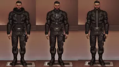 MShep - Armored Spacer - Black - L-&gt;R (Hoodie, Battle Dress, Vest)