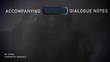 Accompanying Dialogue Notes