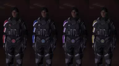 Commander Armor - L-&gt; R (N7, Alliance, Spectre, Terminus) (Female Shepard)