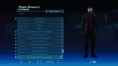 Armor submenu