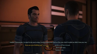 MaleShep can talk to Kaidan after Eden Prime