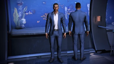 open suit jacket blue