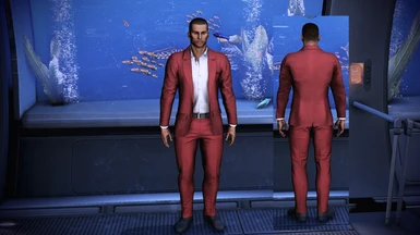 open suit jacket red