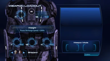 Weapon Loadout Screen after mission start