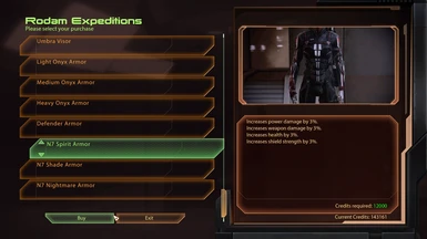 ESA Integration - N7 gear can be bought from Rodam Expeditions on the Citadel