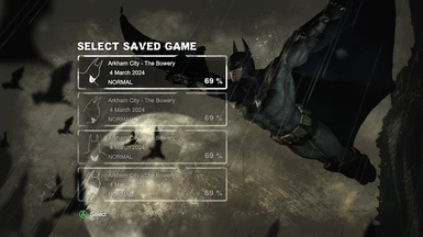 New Game Plus Save File (Riddler Trophies and All Upgrades Completed)