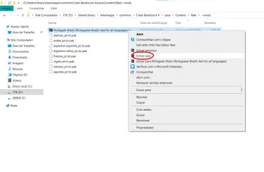 In this example I'm using the Portuguese-Brazil text for all languages file.