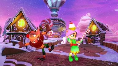 Reindeer Crash and Elf Coco (plus  Frosty Scientists)