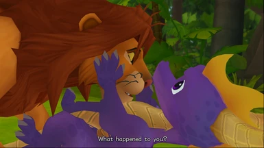 Spyro over Lion Sora